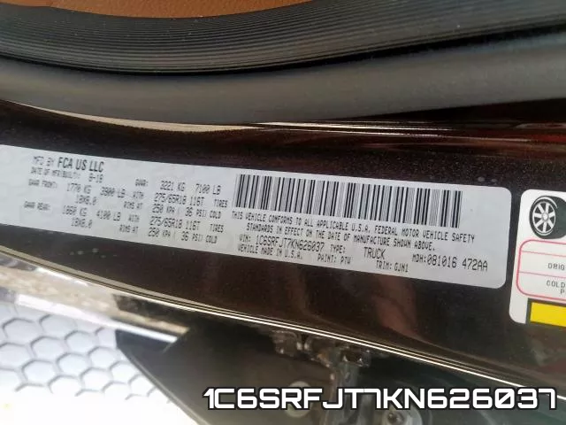 1C6SRFJT7KN626037 фото 2