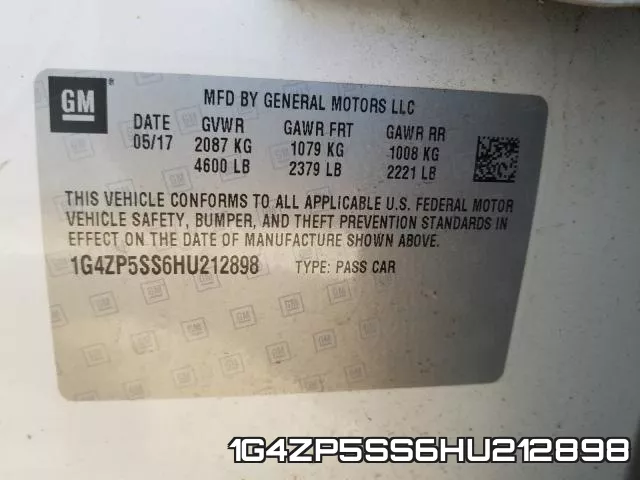 1G4ZP5SS6HU212898 фото 2