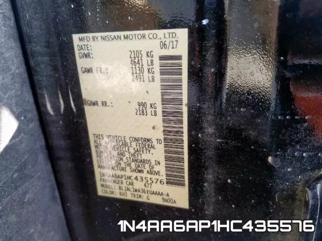 1N4AA6AP1HC435576 фото 2