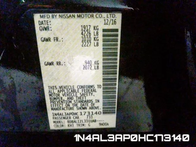1N4AL3AP0HC173140 фото 2