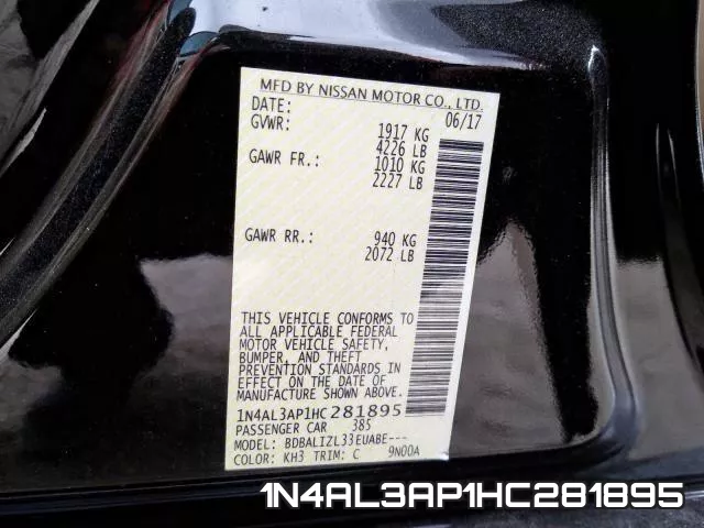 1N4AL3AP1HC281895 фото 2