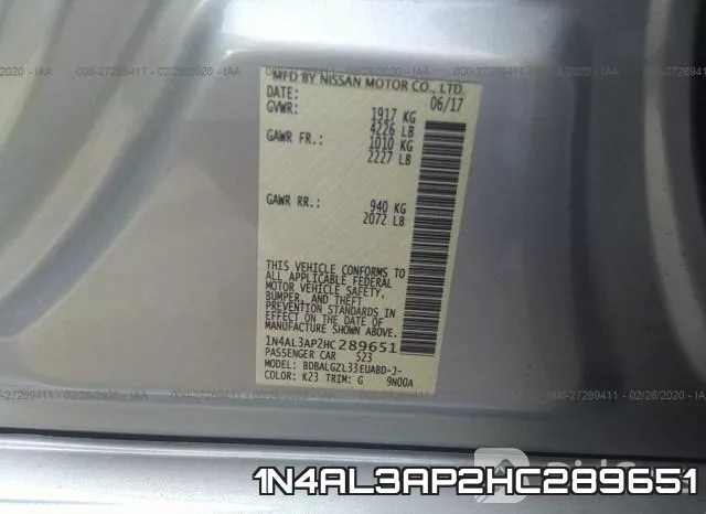 1N4AL3AP2HC289651 фото 10