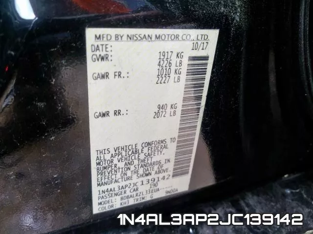 1N4AL3AP2JC139142 фото 2