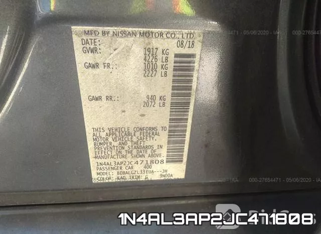 1N4AL3AP2JC471808 фото 10