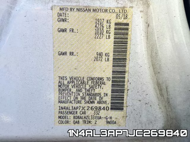 1N4AL3AP7JC269840 фото 2