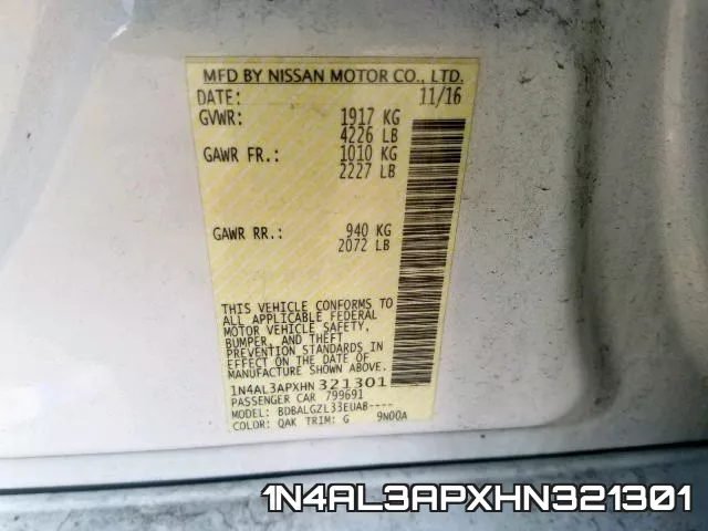 1N4AL3APXHN321301 фото 2