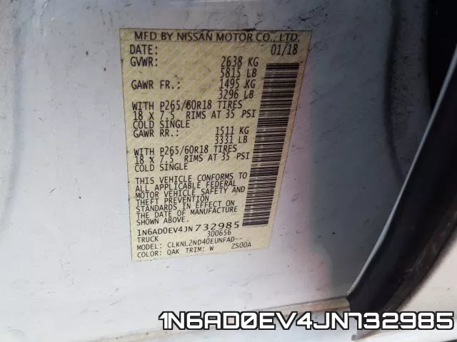 1N6AD0EV4JN732985 фото 2