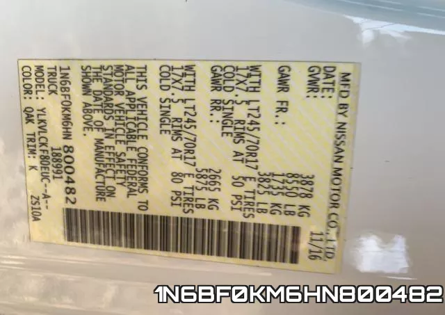 1N6BF0KM6HN800482 фото 2