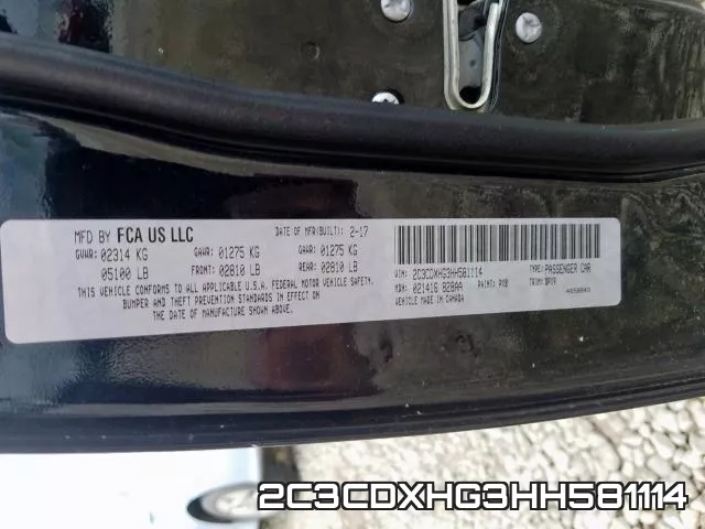 2C3CDXHG3HH581114 фото 2