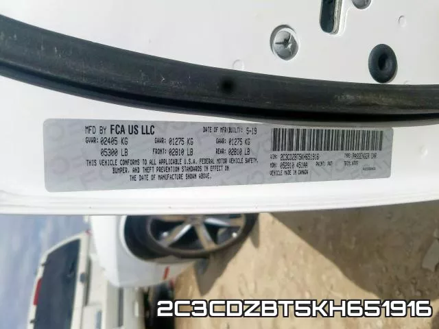 2C3CDZBT5KH651916 фото 2
