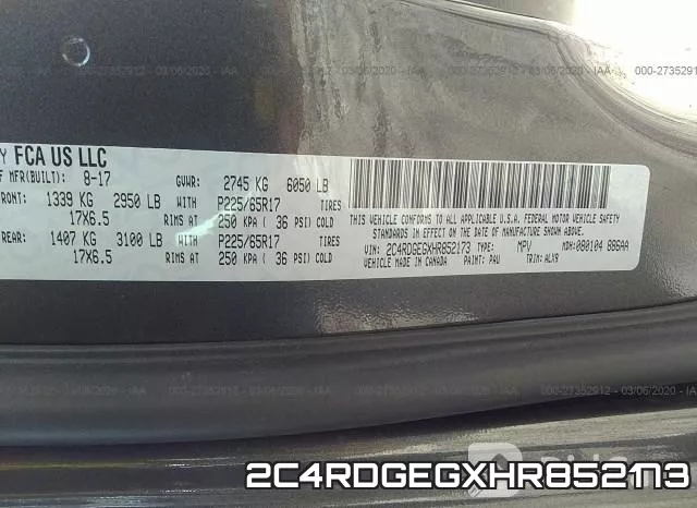 2C4RDGEGXHR852173 фото 10