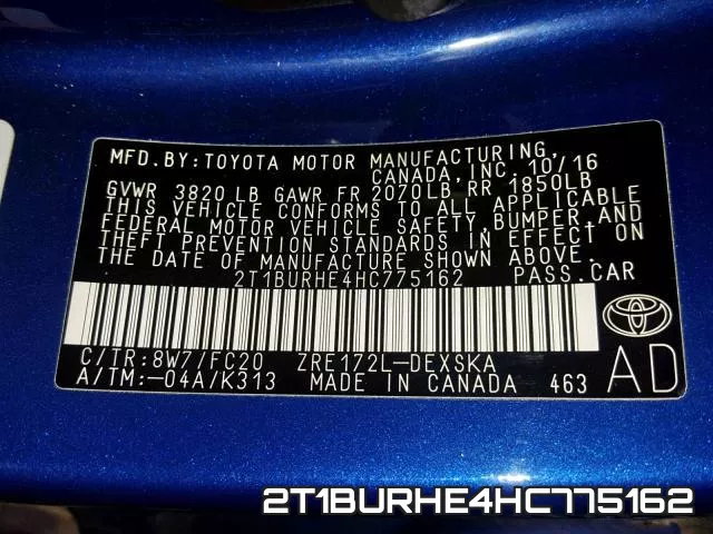 2T1BURHE4HC775162 фото 2