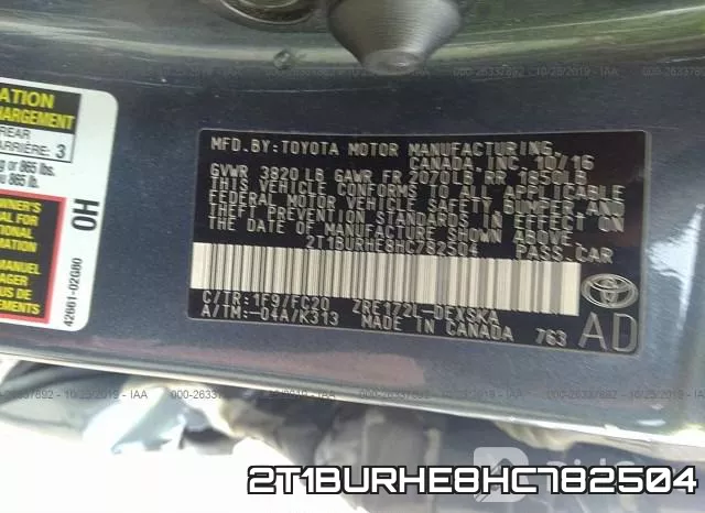 2T1BURHE8HC782504 фото 10