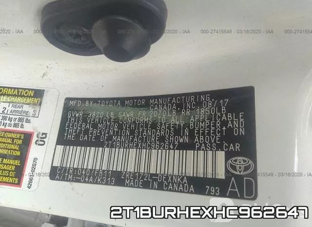 2T1BURHEXHC962647 фото 10