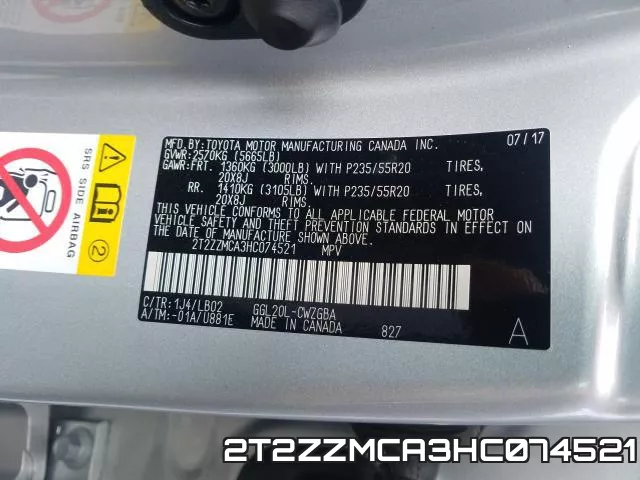 2T2ZZMCA3HC074521 фото 2