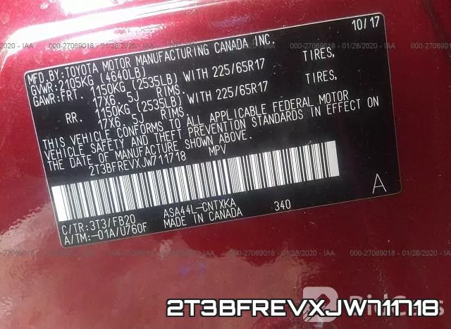 2T3BFREVXJW711718 фото 10