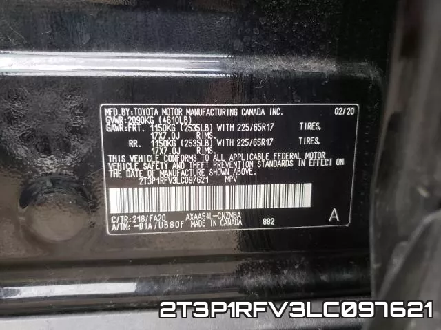 2T3P1RFV3LC097621 фото 2
