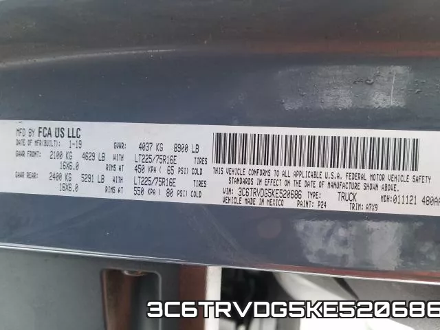 3C6TRVDG5KE520686 фото 2
