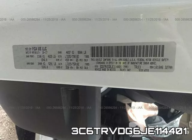3C6TRVDG6JE114401 фото 10