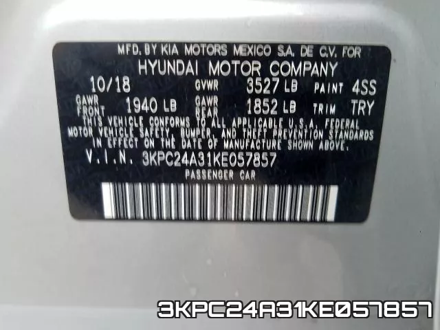 3KPC24A31KE057857 фото 2