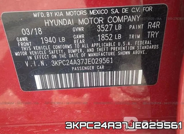 3KPC24A37JE029561 фото 10