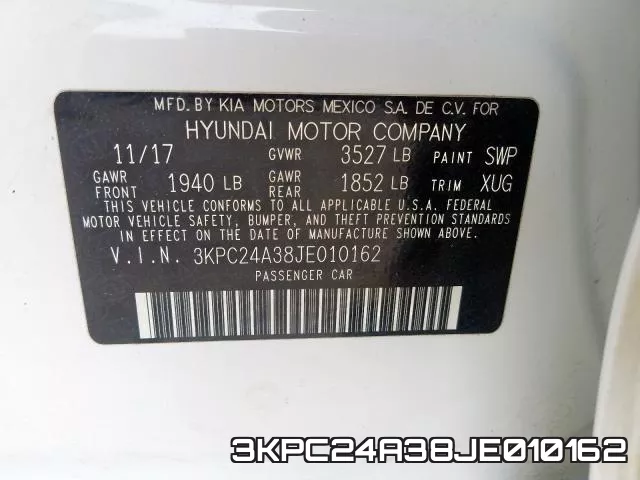 3KPC24A38JE010162 фото 2