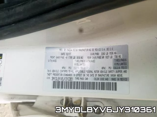 3MYDLBYV6JY310361 фото 2