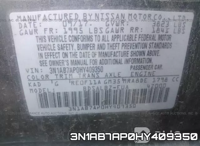3N1AB7AP0HY409350 фото 10