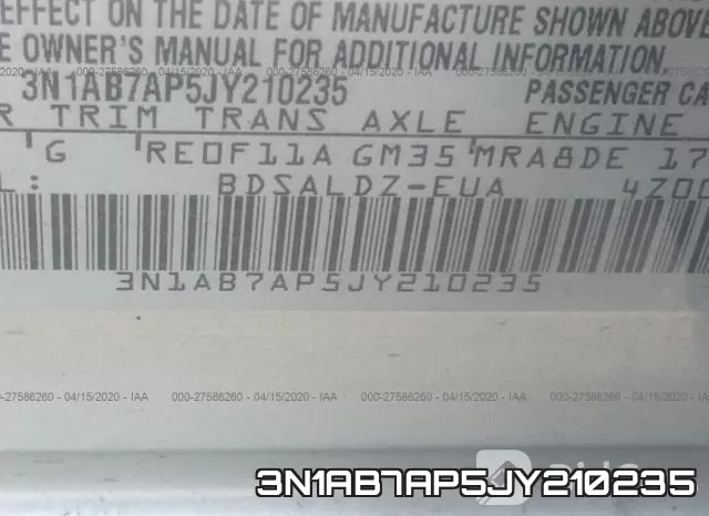 3N1AB7AP5JY210235 фото 10