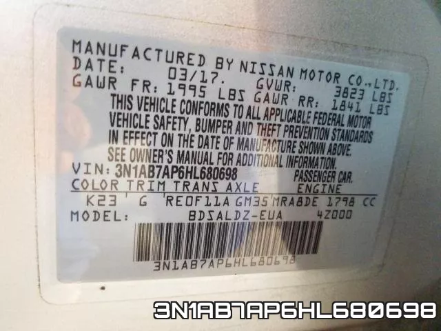 3N1AB7AP6HL680698 фото 2