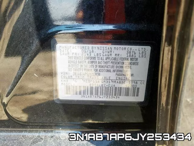 3N1AB7AP6JY253434 фото 2