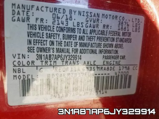 3N1AB7AP6JY329914 фото 2