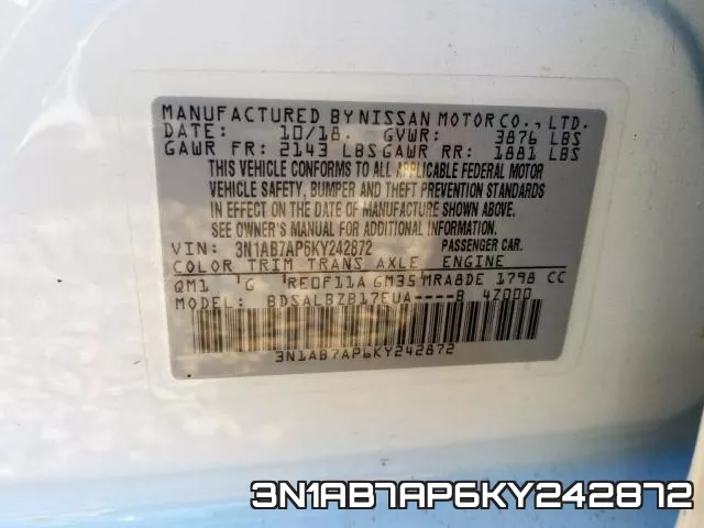 3N1AB7AP6KY242872 фото 2
