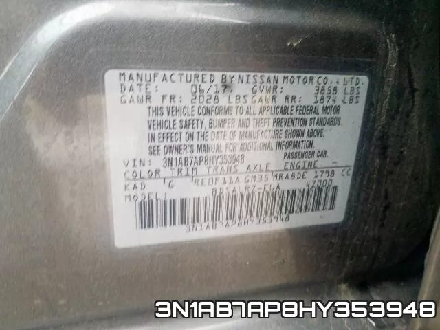 3N1AB7AP8HY353948 фото 2
