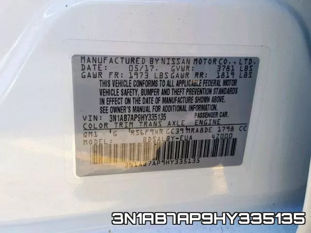 3N1AB7AP9HY335135 фото 2