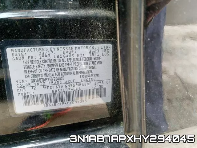 3N1AB7APXHY294045 фото 2
