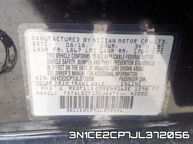 3N1CE2CP7JL372056 фото 2