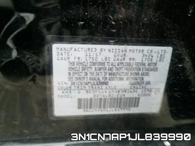 3N1CN7AP1JL839990 фото 2