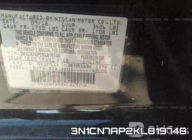 3N1CN7AP2KL819748 фото 10