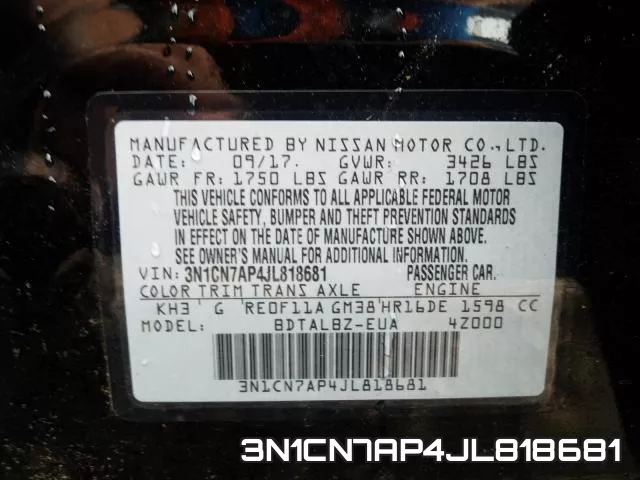 3N1CN7AP4JL818681 фото 2
