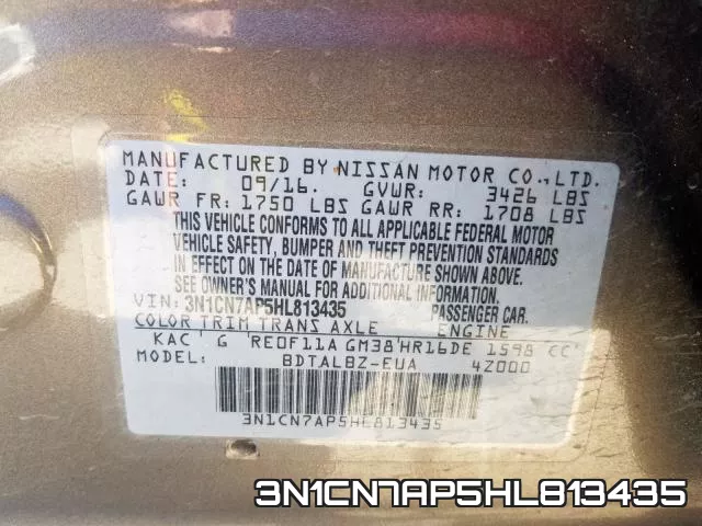 3N1CN7AP5HL813435 фото 2