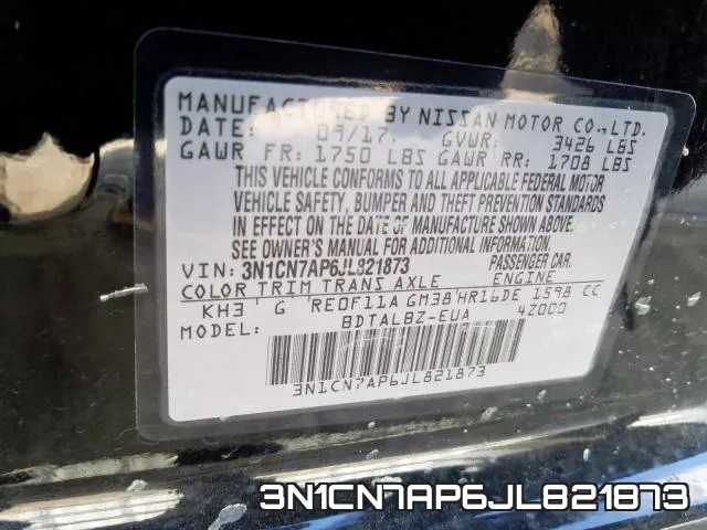 3N1CN7AP6JL821873 фото 2