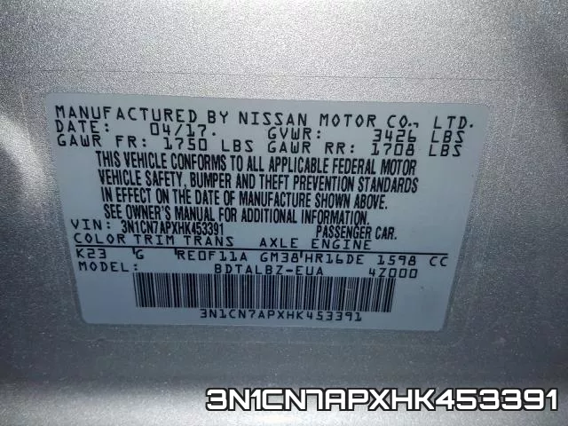 3N1CN7APXHK453391 фото 2