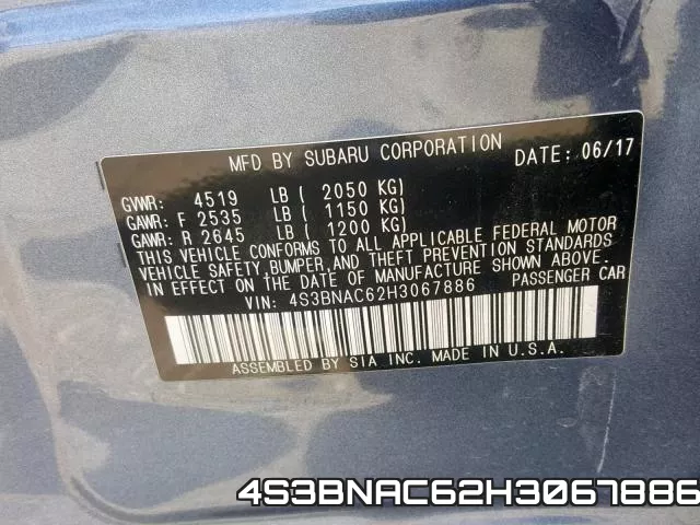 4S3BNAC62H3067886 фото 2