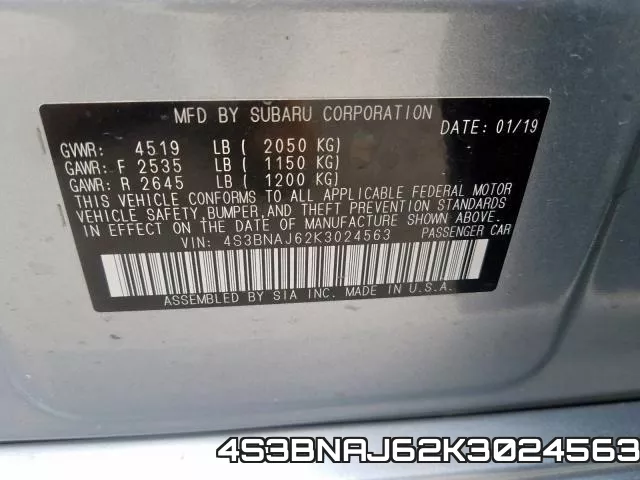 4S3BNAJ62K3024563 фото 2
