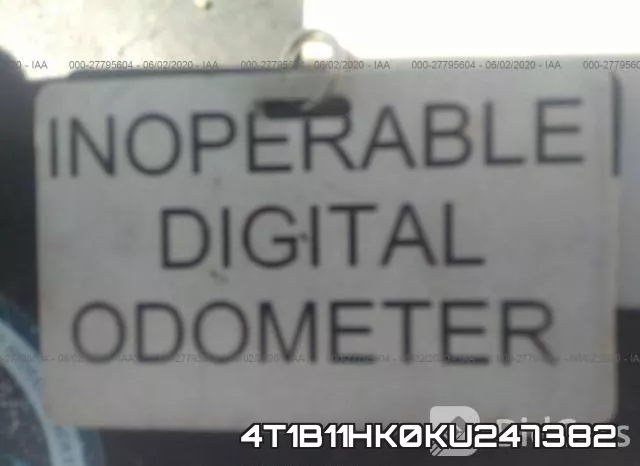 4T1B11HK0KU247382 фото 8