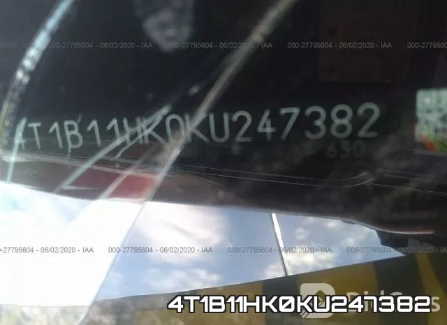 4T1B11HK0KU247382 фото 10
