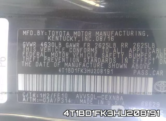 4T1BD1FK3HU208191 фото 10
