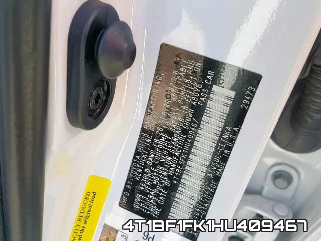 4T1BF1FK1HU409467 фото 2