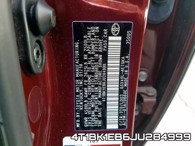 4T1BK1EB6JU284999 фото 2